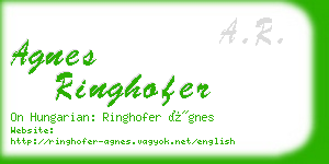 agnes ringhofer business card